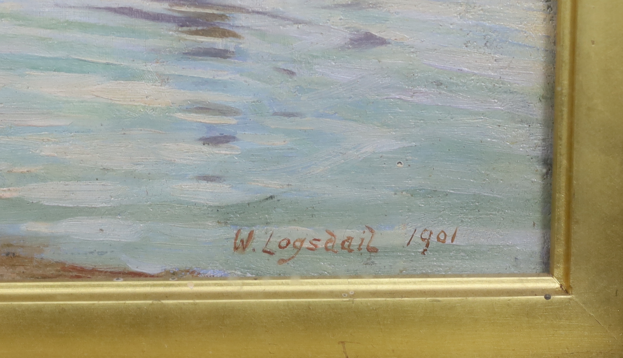 Williams Logsdail (English, 1859-1944), 'San Michiele, Venice', oil on mill board, 24 x 35cm